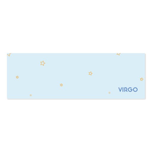 Virgo - Skinny Business Card Template (back side)