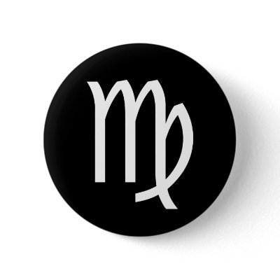Virgo Symbol Pinback Buttons by artberry