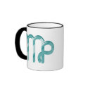 Virgo symbol mugs by zodiacgifts Virgo symbol mugs