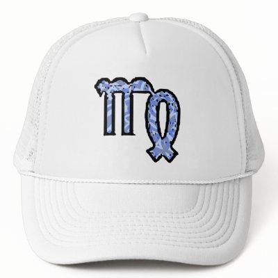 Virgo Symbol (style1_blue) hat by AstrologicalDesigns