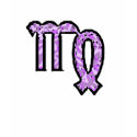 Virgo Symbol (style1_purple) t-shirt by AstrologicalDesigns Virgo Symbol (style1_purple) t-shirt