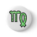 Virgo Symbol (style 1_green) button by AstrologicalDesigns Virgo Symbol (style 1_green) button