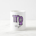 Virgo Symbol (style 1_purple) mug by AstrologicalDesigns Virgo Symbol (style 1_purple) mug
