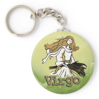 Virgo The Maiden earth sign keychain