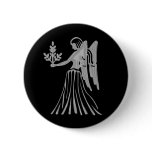 Virgo Virgin Zodiac Button