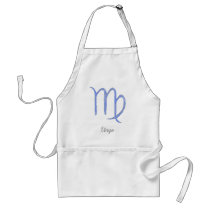 Virgo. Zodiac Astrological Sign. Blue. Apron