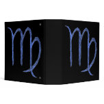 Virgo. Zodiac Astrological Sign. Blue. binders