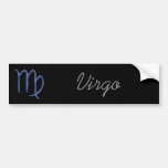 Virgo. Zodiac Astrological Sign. Blue. Bumper Sticker