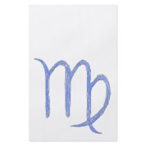 Virgo. Zodiac Astrological Sign. Blue. Flyer