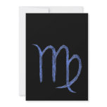 Virgo. Zodiac Astrological Sign. Blue. Invite