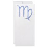 Virgo. Zodiac Astrological Sign. Blue. Custom Rack Card