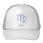 Virgo. Zodiac Astrological Sign. Blue. Trucker Hat