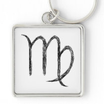 Virgo. Zodiac Astrological Sign. Key Chains