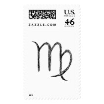 Virgo. Zodiac Astrological Sign. Postage Stamp