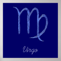 Virgo. Zodiac Astrological Sign. Poster