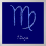 Virgo. Zodiac Astrological Sign. Poster