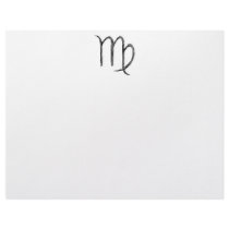 Virgo. Zodiac Astrology Sign. Black. Letterhead Design