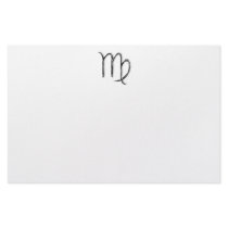 Virgo. Zodiac Astrology Sign. Black. Stationery Design