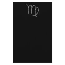 Virgo. Zodiac Astrology Sign. Black. Customized Stationery