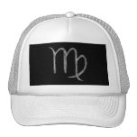 Virgo. Zodiac Astrology Sign. Black. Trucker Hat