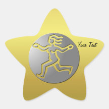 Virgo Zodiac Star Sign Premium Silver Star Stickers