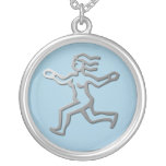 Virgo Zodiac Star Sign Runner Silver Necklace