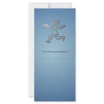 Virgo Zodiac Star Sign Silver On Blue Bookmark Rack Card Template