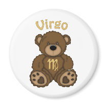 Virgo Zodiac Teddy Bear magnets