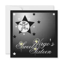 Virgo's Zodiacal Fortune Sweet Sixteen-Customize Custom Invitation