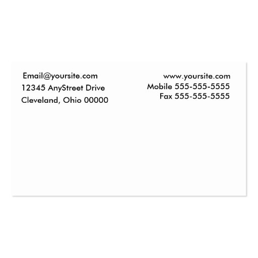 Virtual Assistance Business Card (back side)