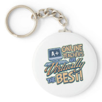 Virtually the Best Online Teacher keychains