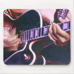 "Virtuoso" Guitar Player Watercolor Mouse Pads