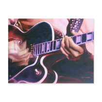 "Virtuoso" Guitar Player Watercolor postcards by PaulJacksonart "Virtuoso" Guitar Player Watercolor postcards
