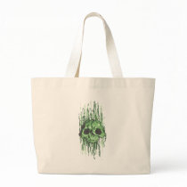 virus skull concept  illustration tote bag