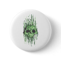 virus skull concept  illustration pins
