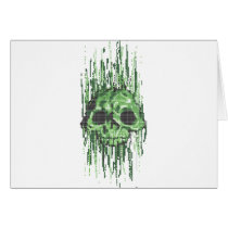 virus skull concept  illustration cards