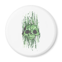 virus skull concept  illustration refrigerator magnet