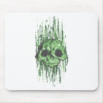 virus skull concept  illustration mouse pad