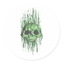 virus skull concept  illustration sticker