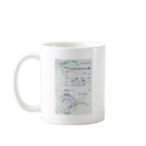 Visa & Entry Stamps from Communist East Germany Coffee Mug