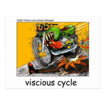 Viscious Cycle Bike Lovers Funny Gifts & Tees Postcard