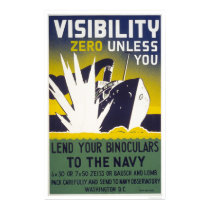 Visibility zero unless you lend binoculars - WPA posters