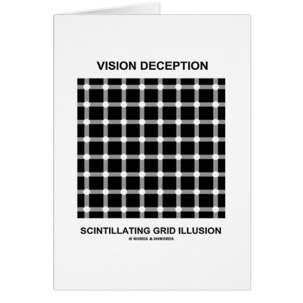 Vision Deception Scintillating Grid Illusion Greeting Card