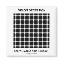 Vision Deception Scintillating Grid Illusion magnets by wordsunwords Vision Deception Scintillating Grid Illusion magnets