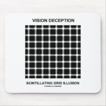 Vision Deception Scintillating Grid Illusion mousepads by wordsunwords Vision Deception Scintillating Grid Illusion mousepads