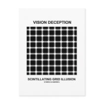 Vision Deception Scintillating Grid Illusion postcards by wordsunwords Vision Deception Scintillating Grid Illusion postcards