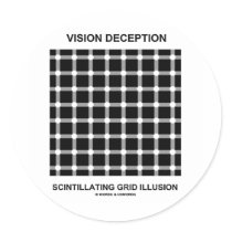 Vision Deception Scintillating Grid Illusion stickers by wordsunwords Vision Deception Scintillating Grid Illusion stickers
