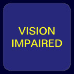 Vision Impaired Medical Chart Labels stickers