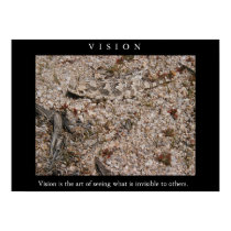 VISION Motivational  Camo Lizard Poster Print