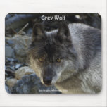 "Vision Quest" Grey Wolf Mousepad